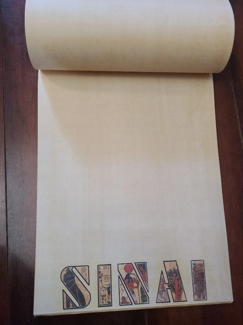 Vintage Nile Valley Papyrus Notepad - Map of Egypt Cover - Handmade Paper